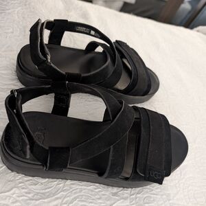 UGG Black Strappy Sandals